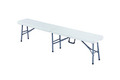 Benk sammenleggbar 184 cm hvit - Sunlife®
